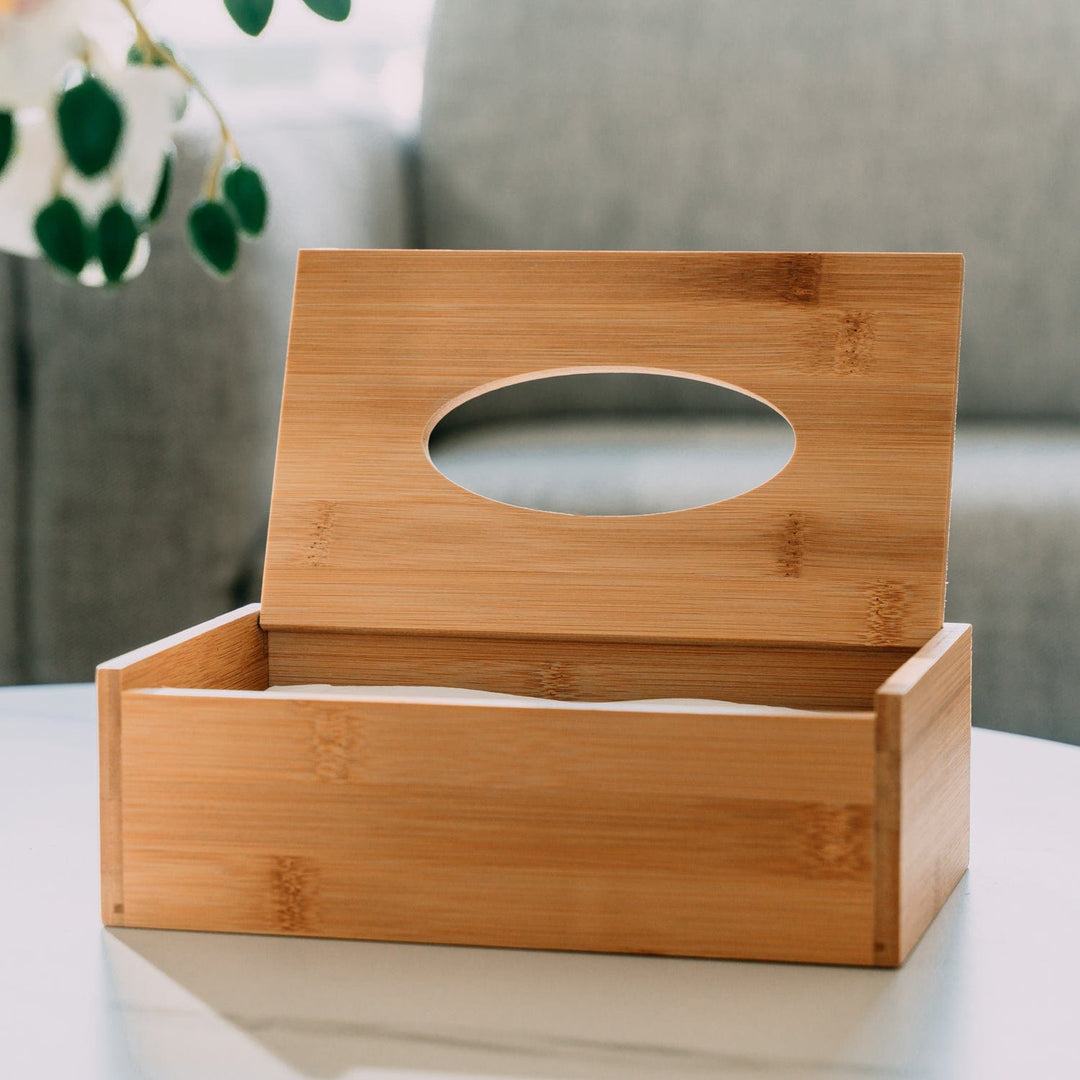 Living Today Kitchen Organizers Bamboo Tissue Box