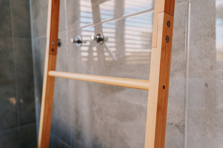 180cm 6 Steps Bamboo Towel Ladder