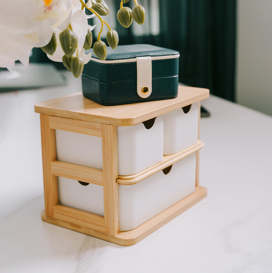 Bamboo Fibre Storage Drawer Set