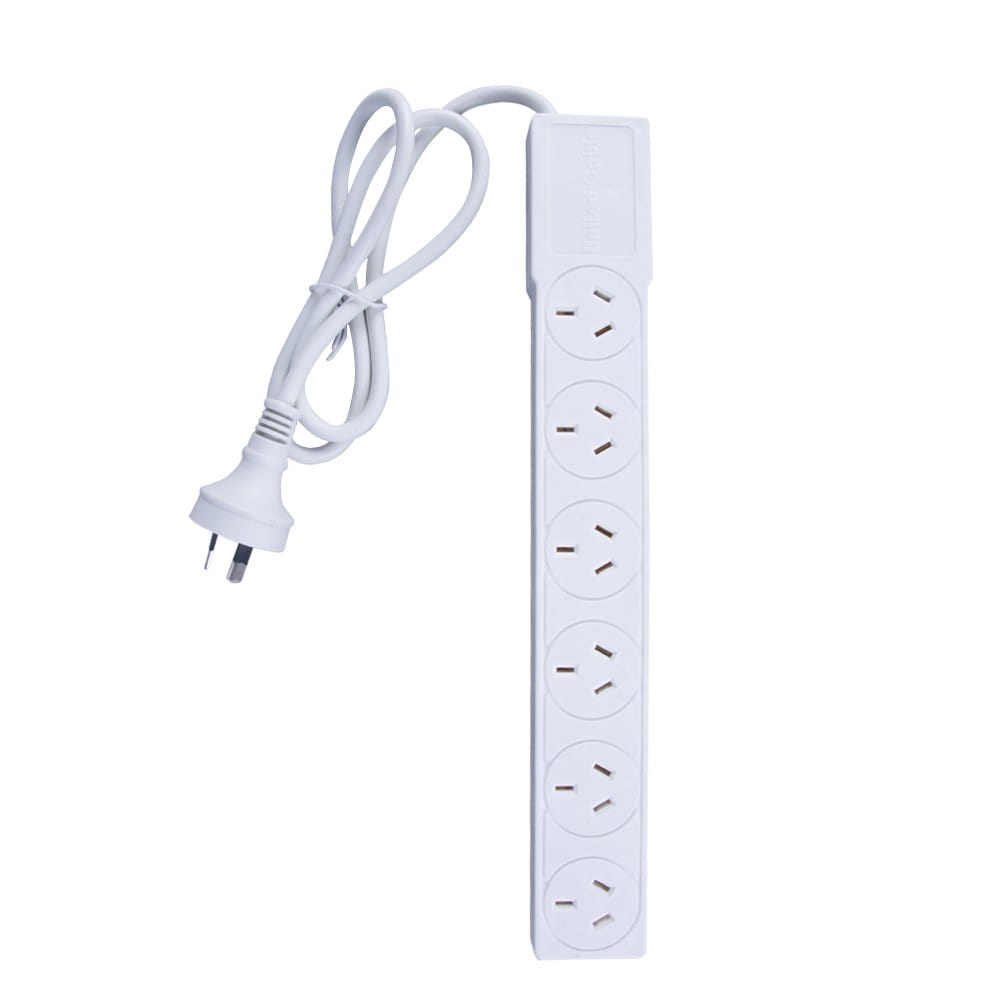 Living Today Electrical 6 Outlet Powerboard With Overload Protection