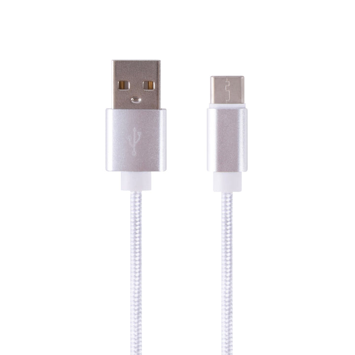 1M USB A to USB C Braided Charge & Sync Cable