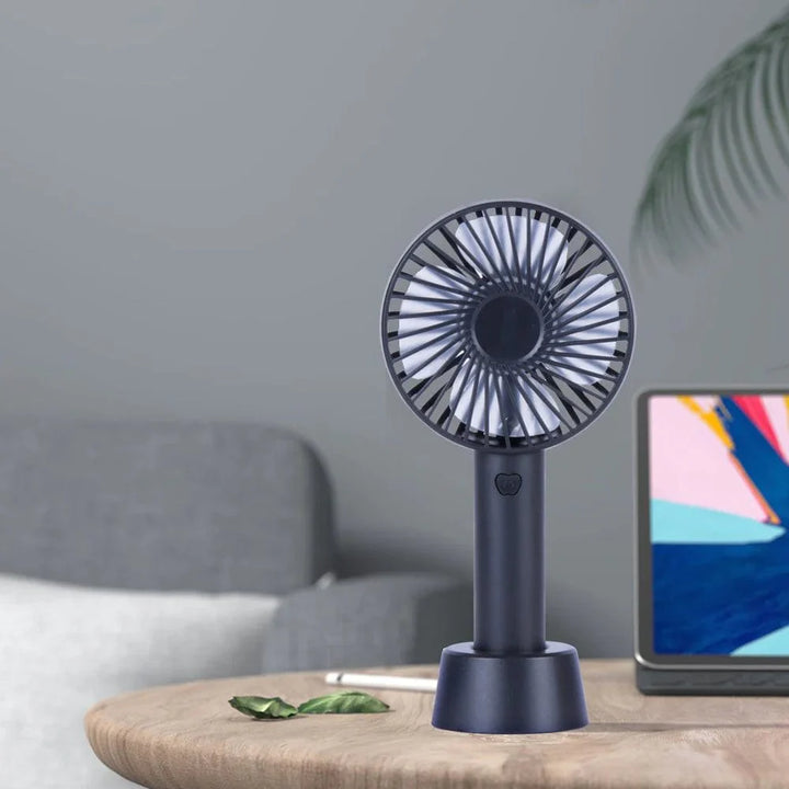 Living Today Gifts and Novelties Mini USB Rechargeable Portable Fan with Table Stand