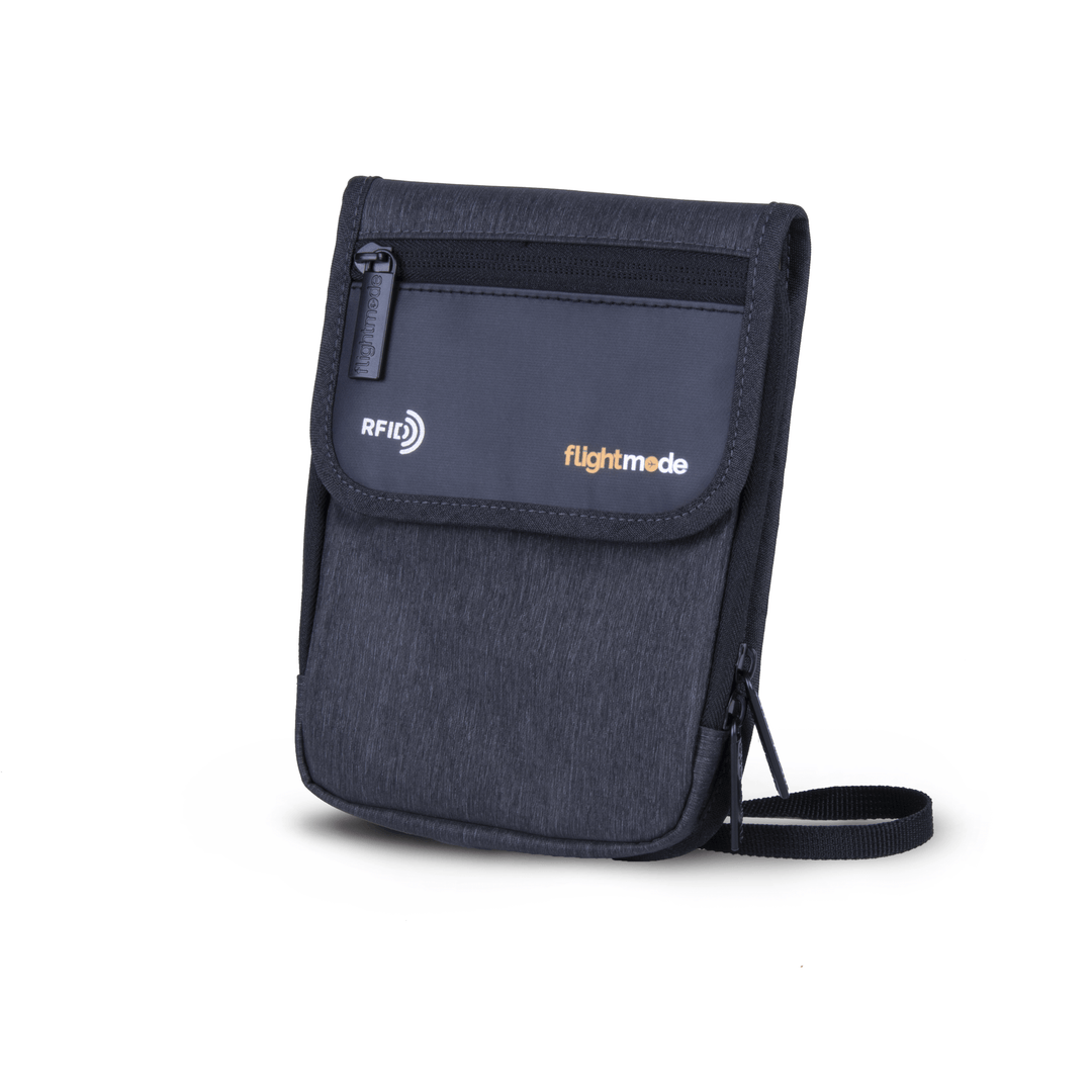 Flightmode Bags and Luggage Flightmode RFID Neck Pouch - Charcoal