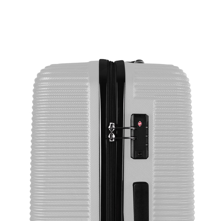 Flightmode 24" Digital Weighing Scale and USB Charging Port Lightweight Luggage Suitcase Silver