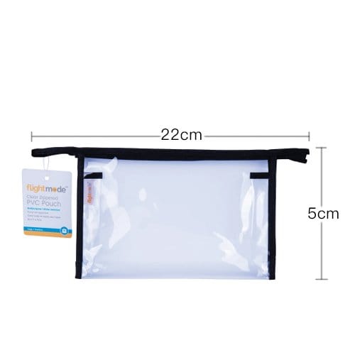 Flight Mode Waterproof PVC Clear Zippered Carry Pouch
