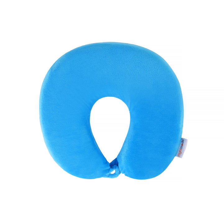 Deluxe Memory Foam Travel Pillow Blue