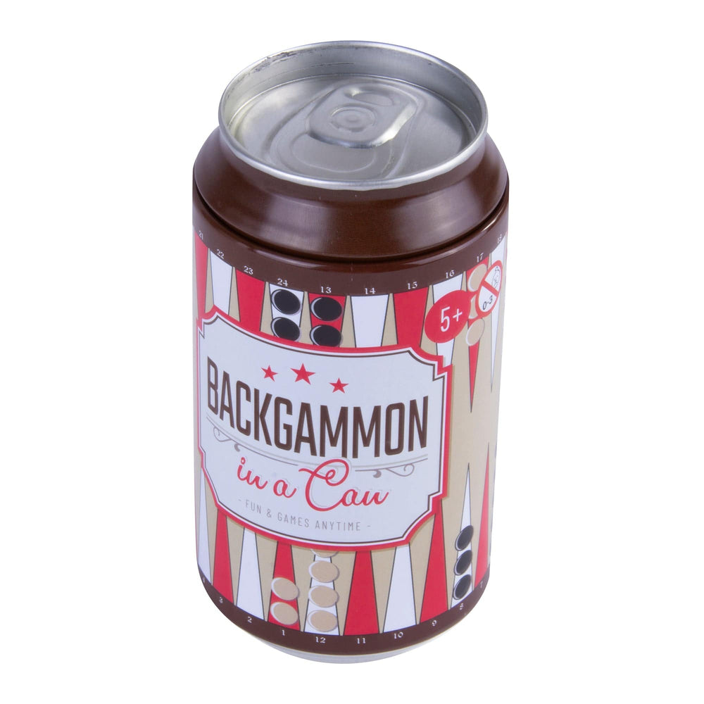 Living Today Backgammon In a Can - Travel Board Game