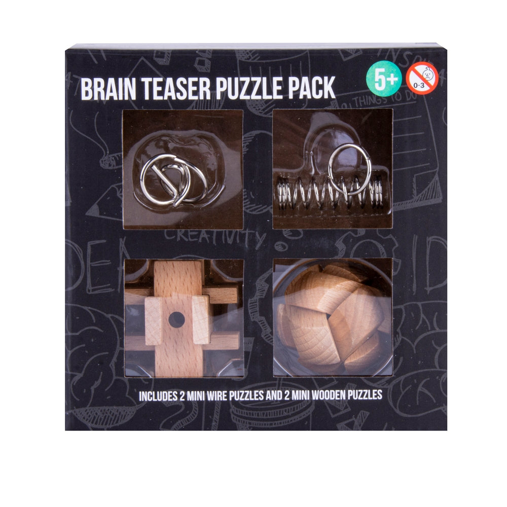 Living Today Mini Brain Teaser Puzzle 4 Pack