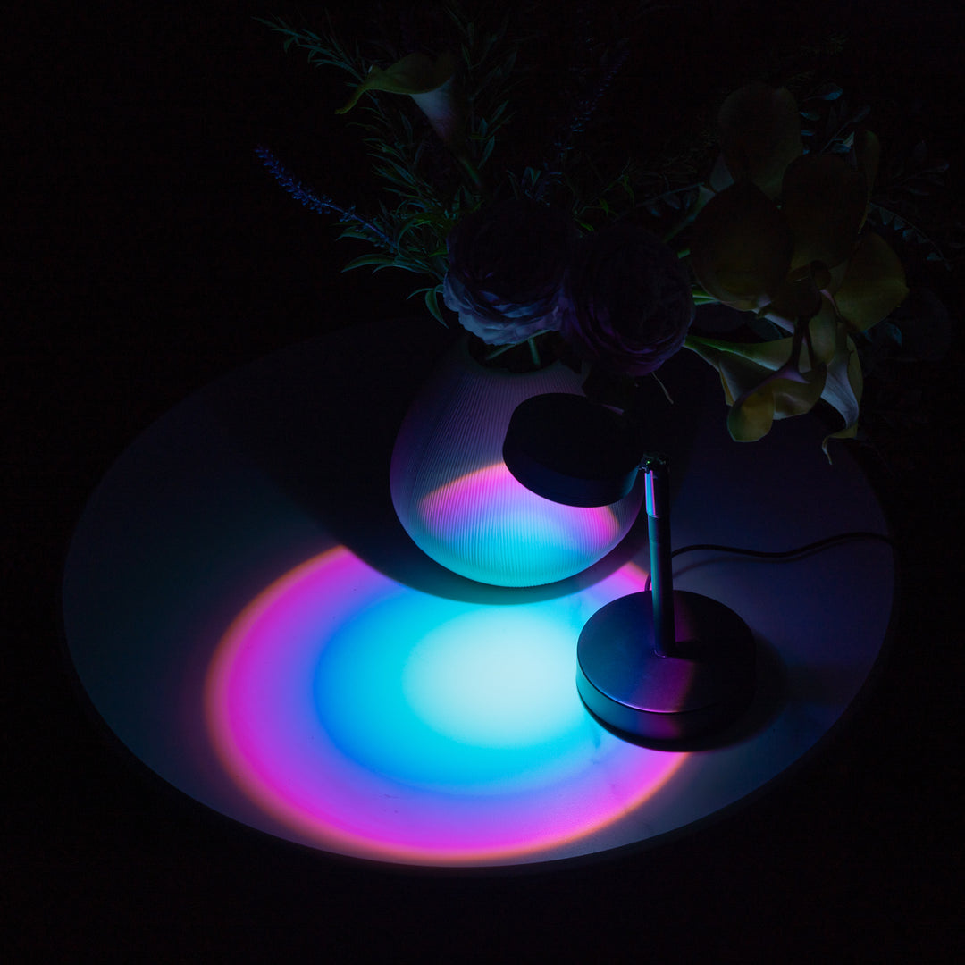 Sunset Lamp USB LED Light  Projector 180 Degree Rotation  - Sunset Red & Rainbow