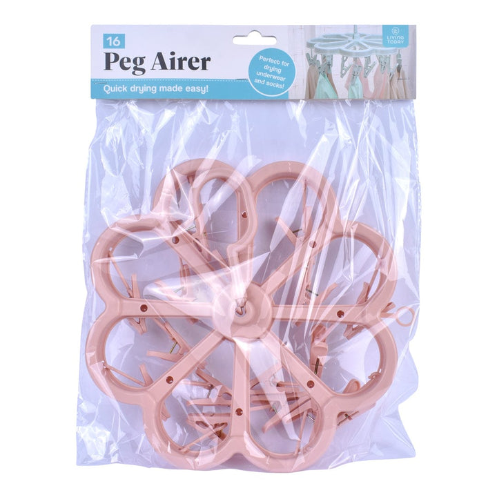 Living Today airer Living Today Collapsible 16 Pegs Airer Pink