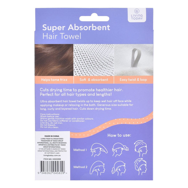 LIVINGTODAY Super Absorbent Hair Towel Super Absorbent Hair Towel