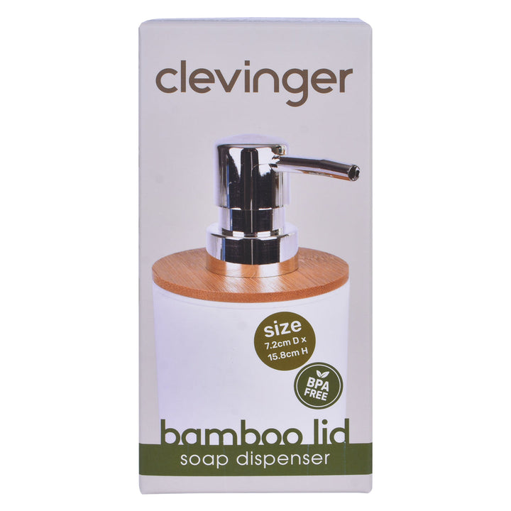 2pk Bamboo Lid Soap Dispenser