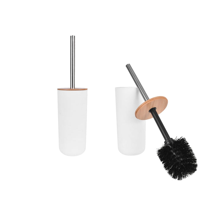 1/2 Pcs Bamboo Lid Toilet Brush