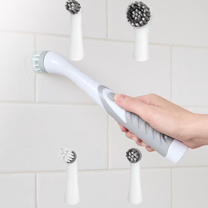Battery Operated Scrubber Brush with 4 Interchangeable Heads