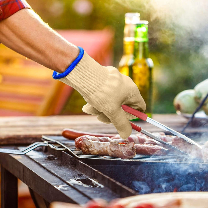 Living Today Kitchen 3 Pairs Oven Mitt BBQ Grill Gloves Heat Resistant Kitchen Hot Cooking Surfaces