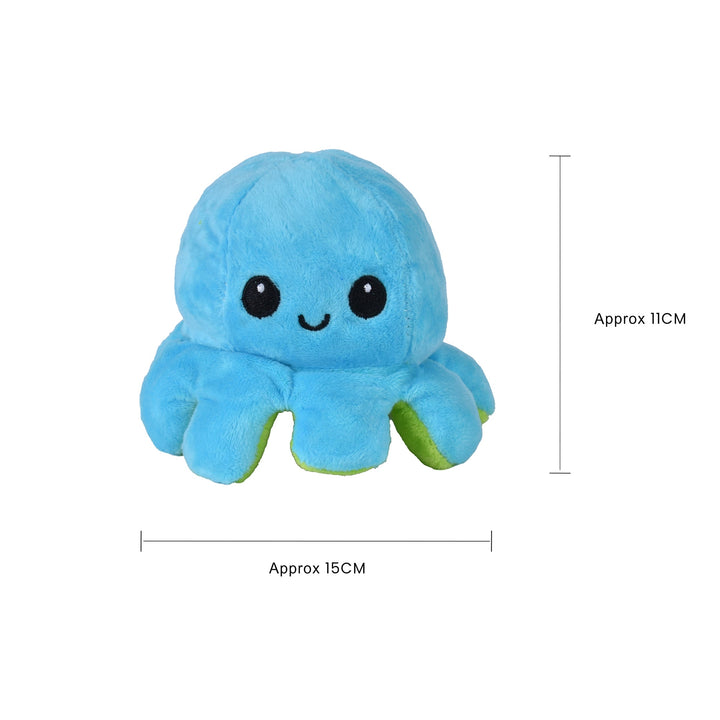 2 pk Flippy Mood Changing Reversible Octopus Plush Toy Assorted Color