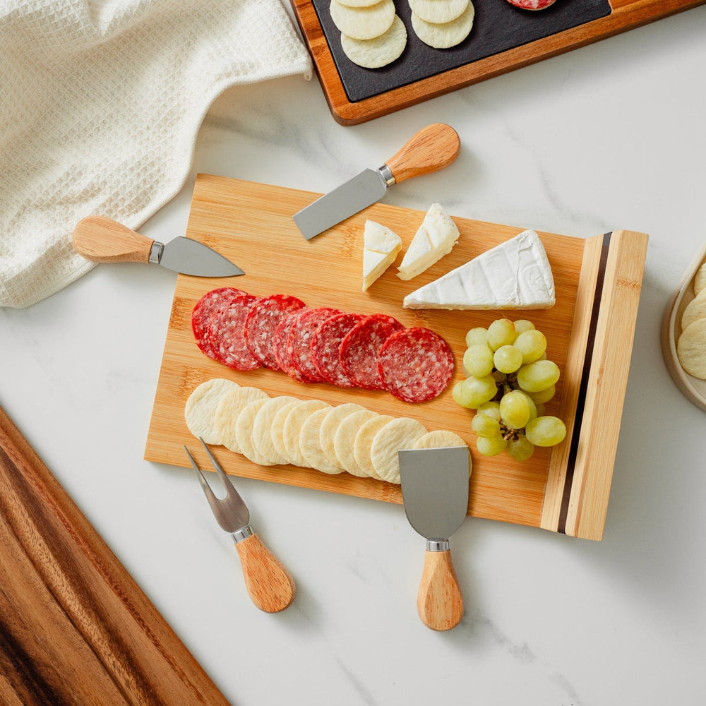 Living Today Bamboo Bamboo Cheese Board and Knife Set