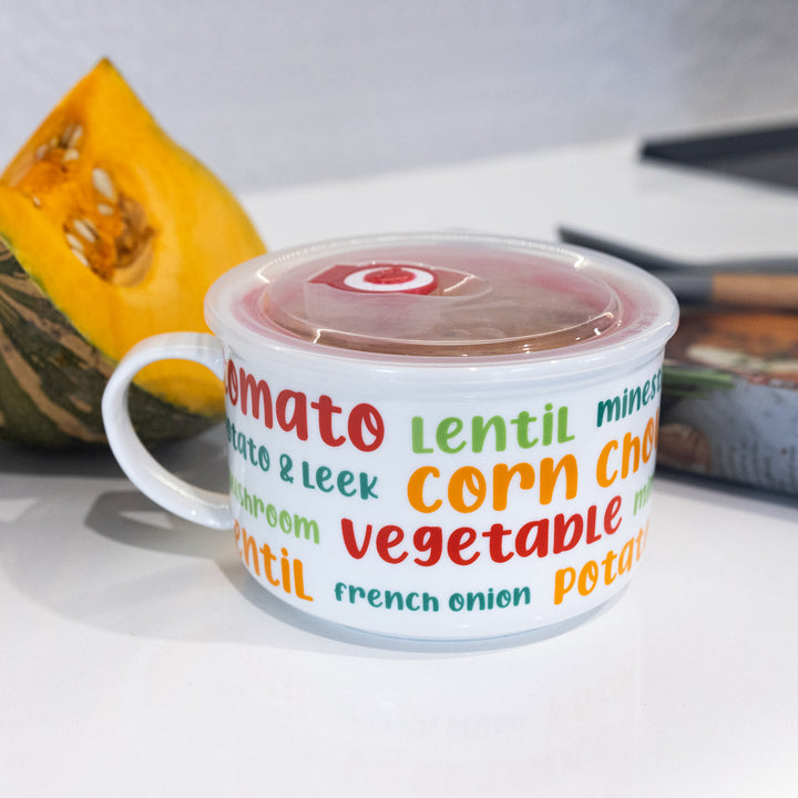 Soup Mug with Lid - 720ml Soup Mug with Silicone Seal Lid