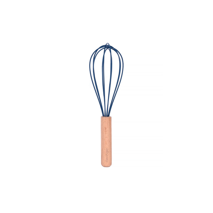 Beechwood & Silicone Kitchen Baking Utensils Set - Spatula/Whisk/Basting Brush - Navy