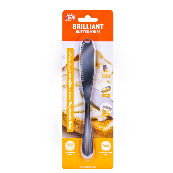 COOK EASY knife Brilliant Stainless Steel Butter Knife Serrated Edge Spreader