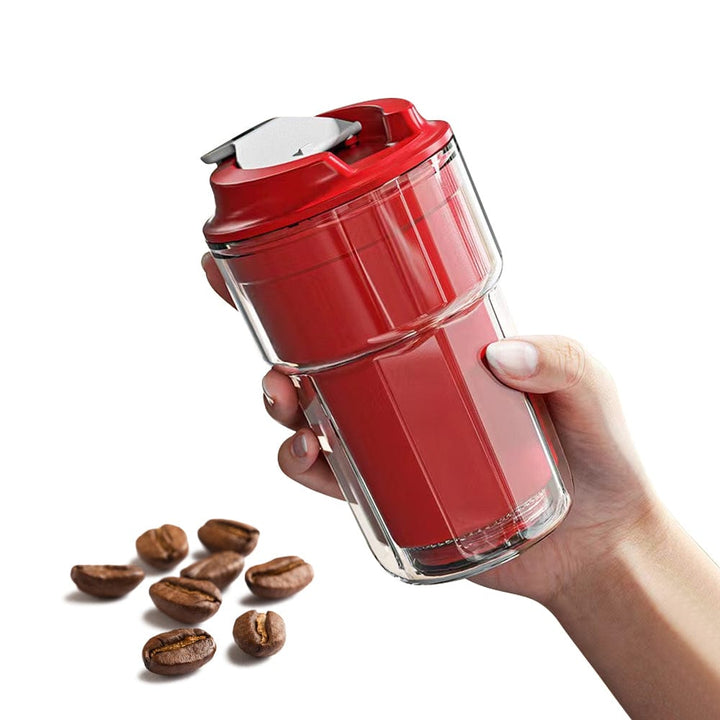 Living Today insulated coffee cup Double wall insulated Coffee Cup Red