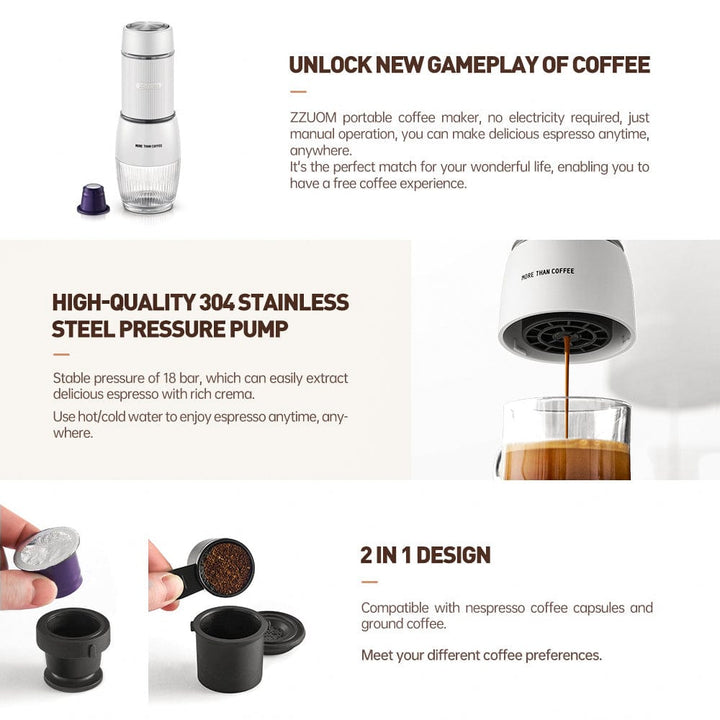 Living Today portable coffee machine Portable Hand Press Espresso Coffee Machine