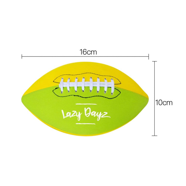 Lazy Dayz Inflatable Inflated Contrast Color Neoprene American Football-Green