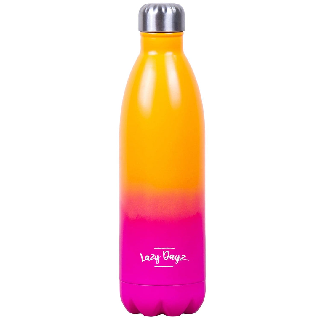 Lazy Dayz Hydration Lazy Dayz Jumbo Drink Bottle 1L - Orange Pink Ombre