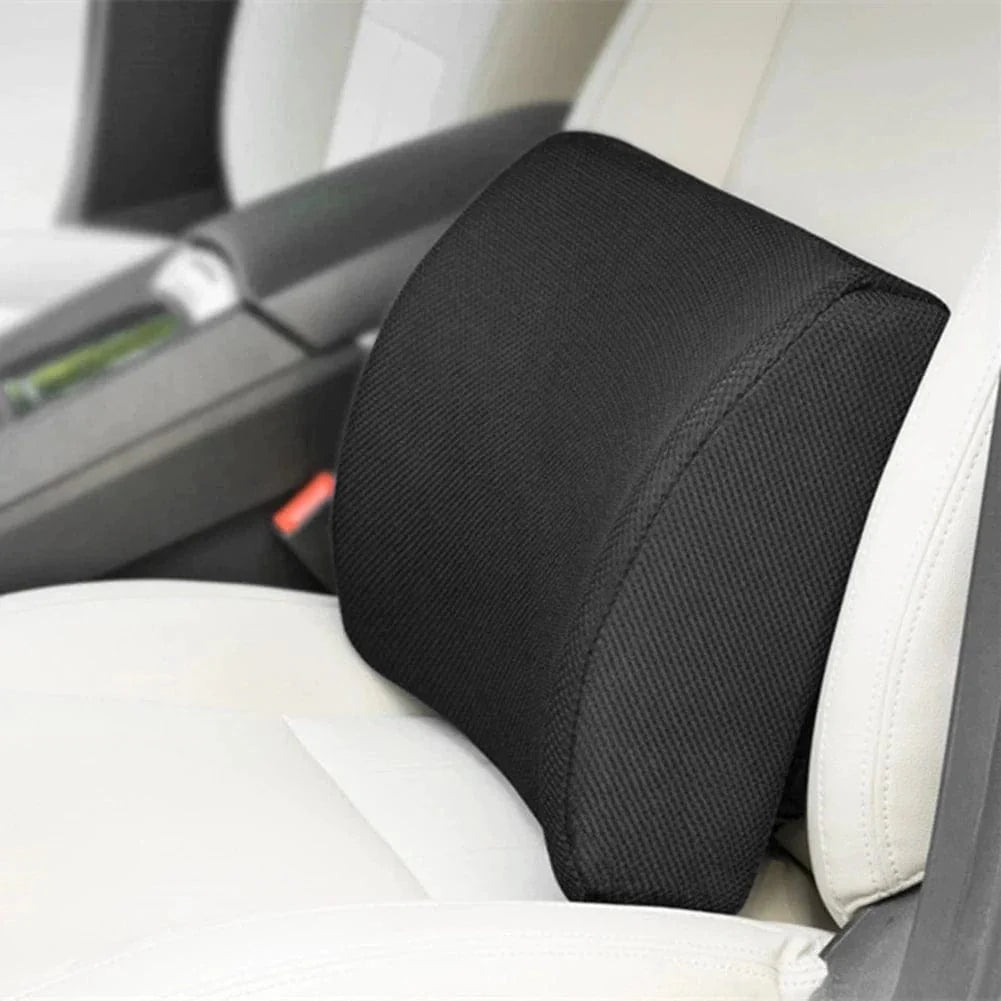 Living Today Office Memory Foam Lumbar Back Support Cushion with Black Cover