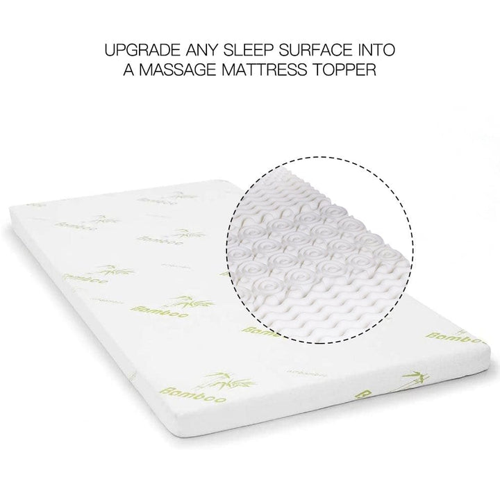 Fandcy 8cm Memory Foam Mattress Topper with Bamboo Cover - Single Size