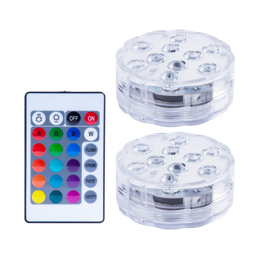 Lazy Dayz Beach and Summer Lazy Dayz Colour Changing Pool Lights and Remote Control 2 Pack