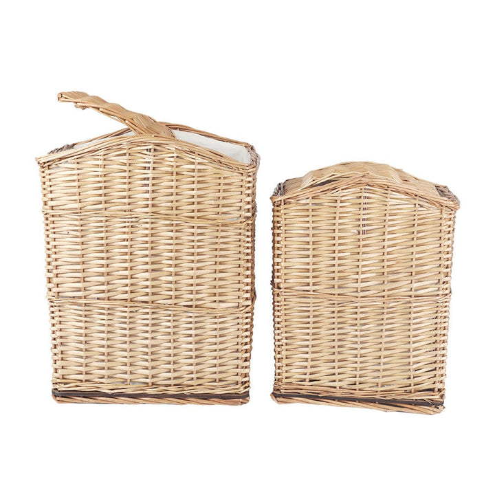 Living Today Homewares 2 Piece Wicker Storage Baskets With Lid Set