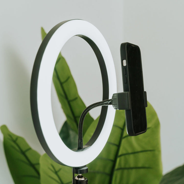 Living Today 26cm Diameter LED Selfie Ring Light with Stand and Phone Holder 186cm Height