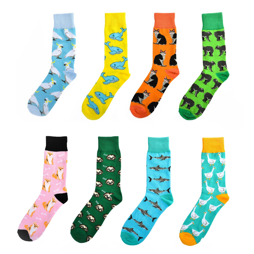 Sock Exchange Socks 8 Pairs Fashion Novelty Funny  Socks one Size 5-13 Men  Socks  Women  Socks #1