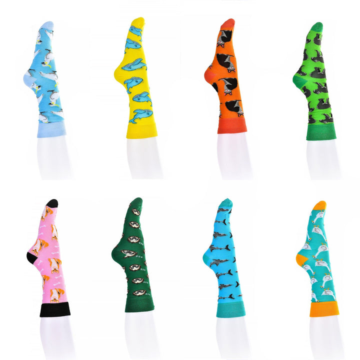 Sock Exchange Socks 8 Pairs Fashion Novelty Funny  Socks one Size 5-13 Men  Socks  Women  Socks #1