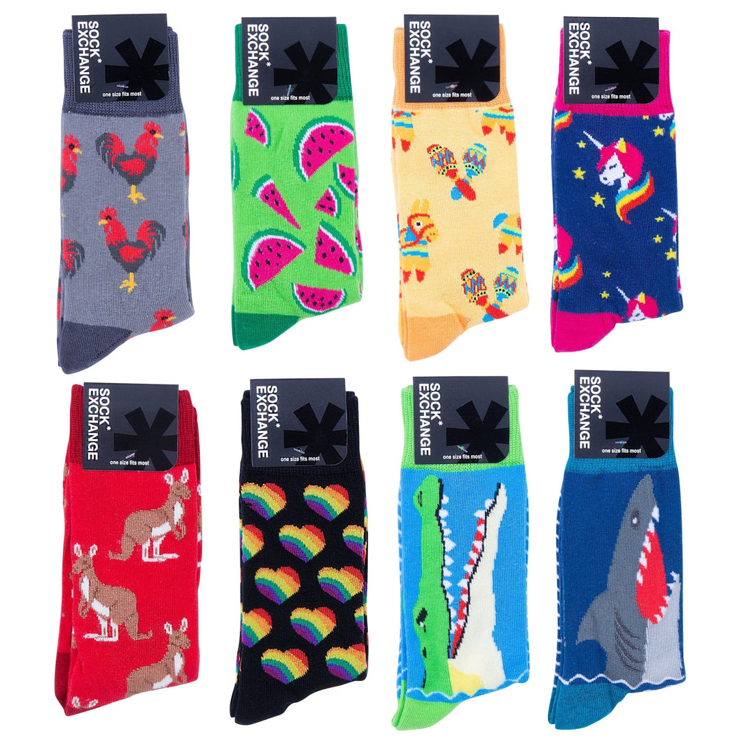 Sock Exchange Socks Wholesale 480 Novelty Socks and Display (RRP $4.95 or $9.95 for 3)