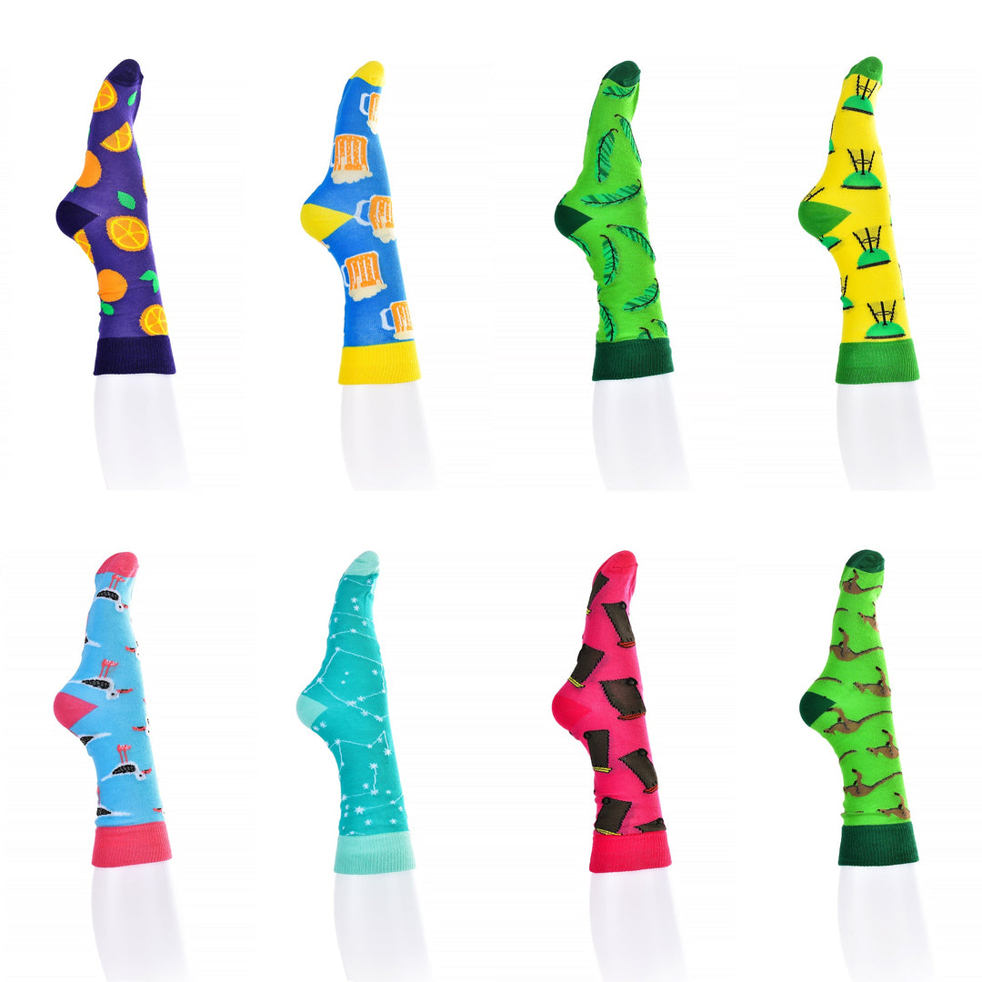 8 Pairs Fashion Novelty Funny  Socks one Size 5-13 Men  Socks  Women  Socks #2