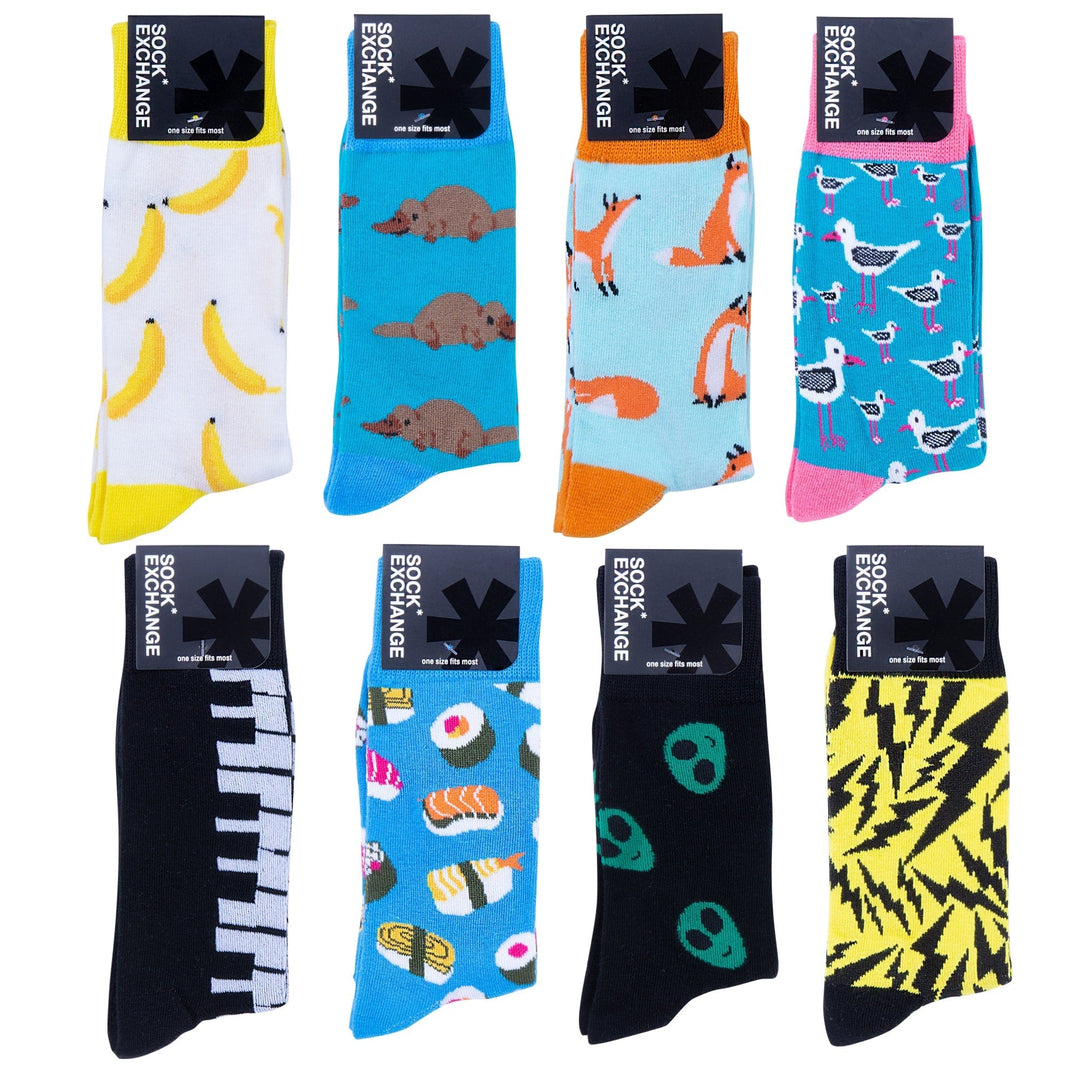 Sock Exchange Socks Wholesale 480 Novelty Socks and Display (RRP $4.95 or $9.95 for 3)