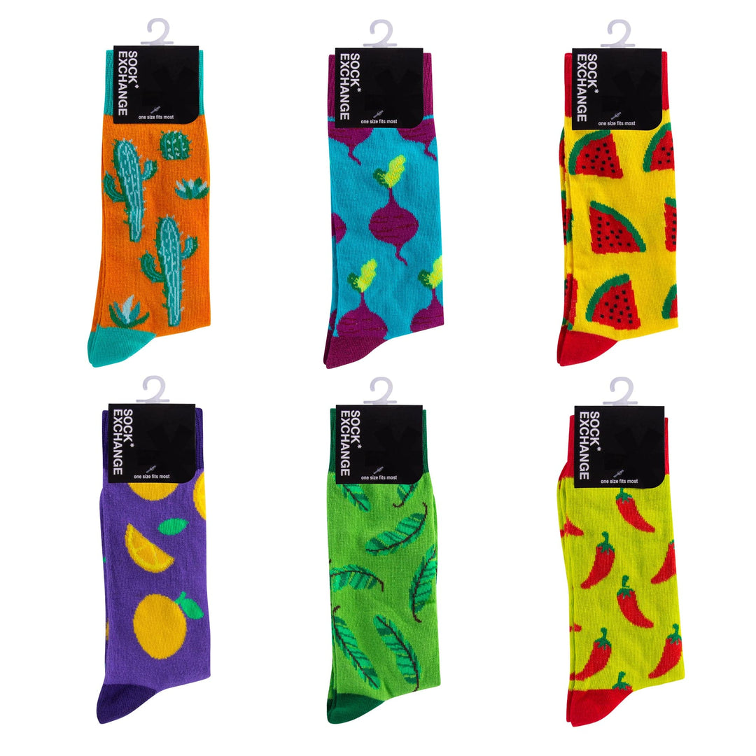 Sock Exchange Socks 6 Pairs Fashion Novelty Funny  Socks one Size 5-13 Men Socks  Women  Socks #5