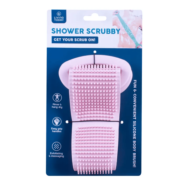 LIVINGTODAY Pink Shower Scrubby Teal / Pink