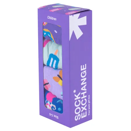 Sock Exchange Socks Gift Boxed 4 Pairs-Girls Assorted
