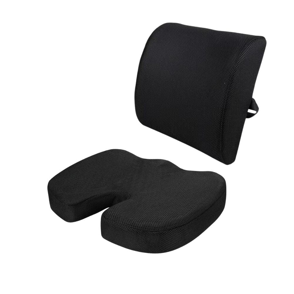 Living Today Memory Foam Lumbar Back Support Cushion Seat Set