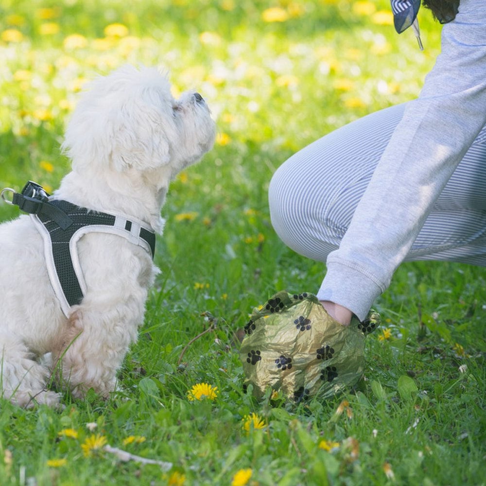 LIVINGTODAY dog poop dispenser and bags LIVINGTODAY Pet Dog Poop Dispenser and 45 Biodegradable Unscented Waste Bags