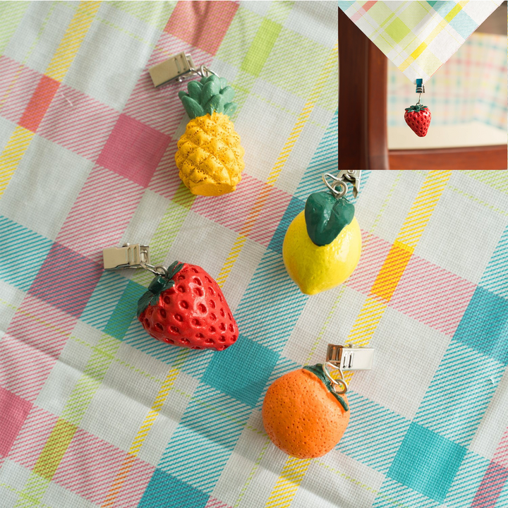 4 Pcs Tablecloth Weights - Fruit Designs