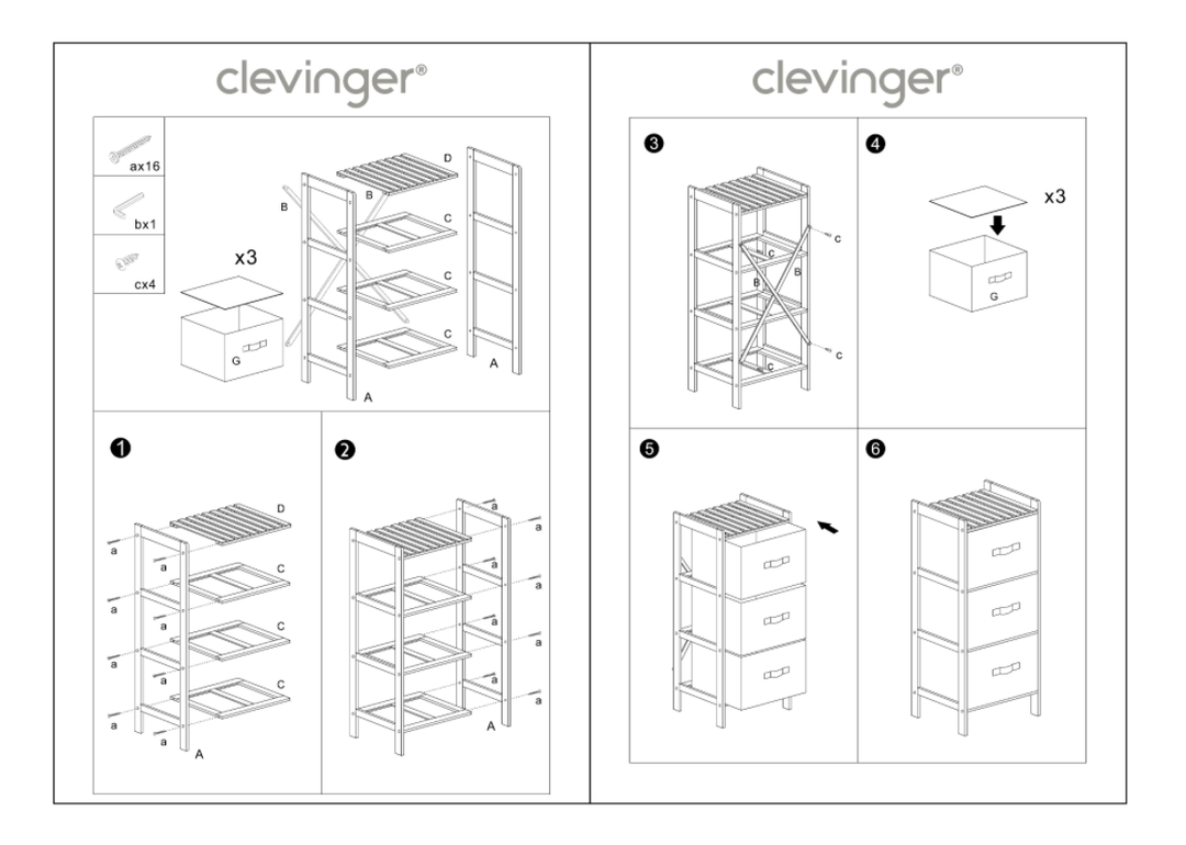 3 Drawer Bammboo Storage Chest
