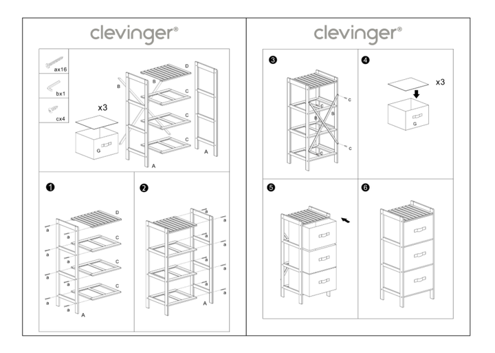 3 Drawer Bammboo Storage Chest