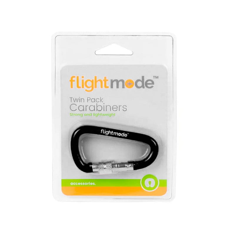 Flightmode Carabiners Flightmode 2pk Travel Luggage Carabiners - Black