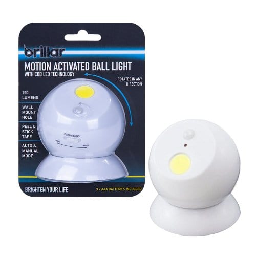 Brillar Brillar Motion Activated Swivel Ball Light