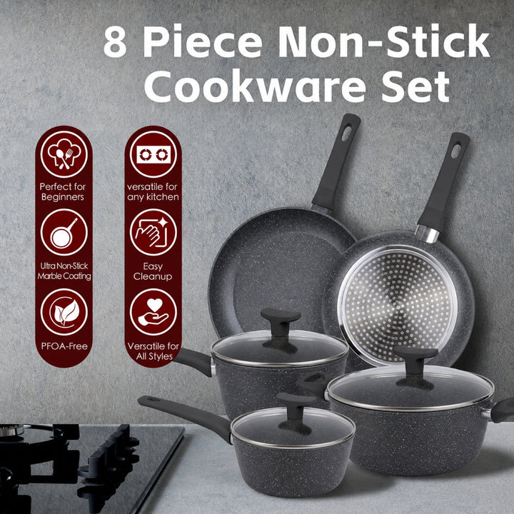 8 Pcs Clevinger Non-Stick Cookware Set