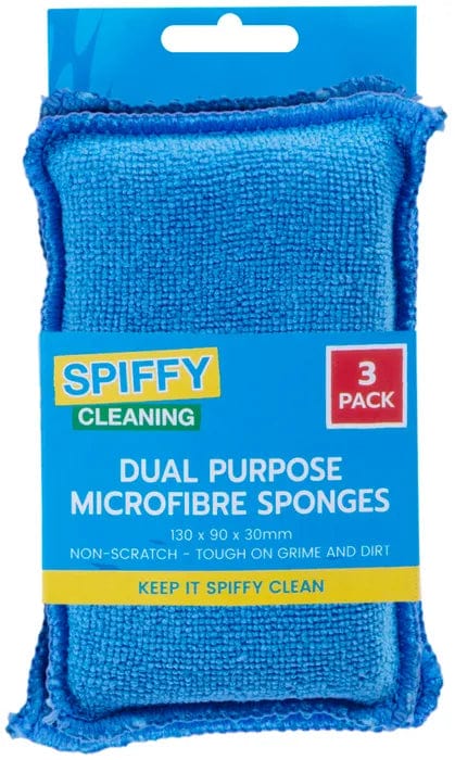 Spiffy cleaning sponge SPIFFY 3PC Non-scratch Microfibre Sponges